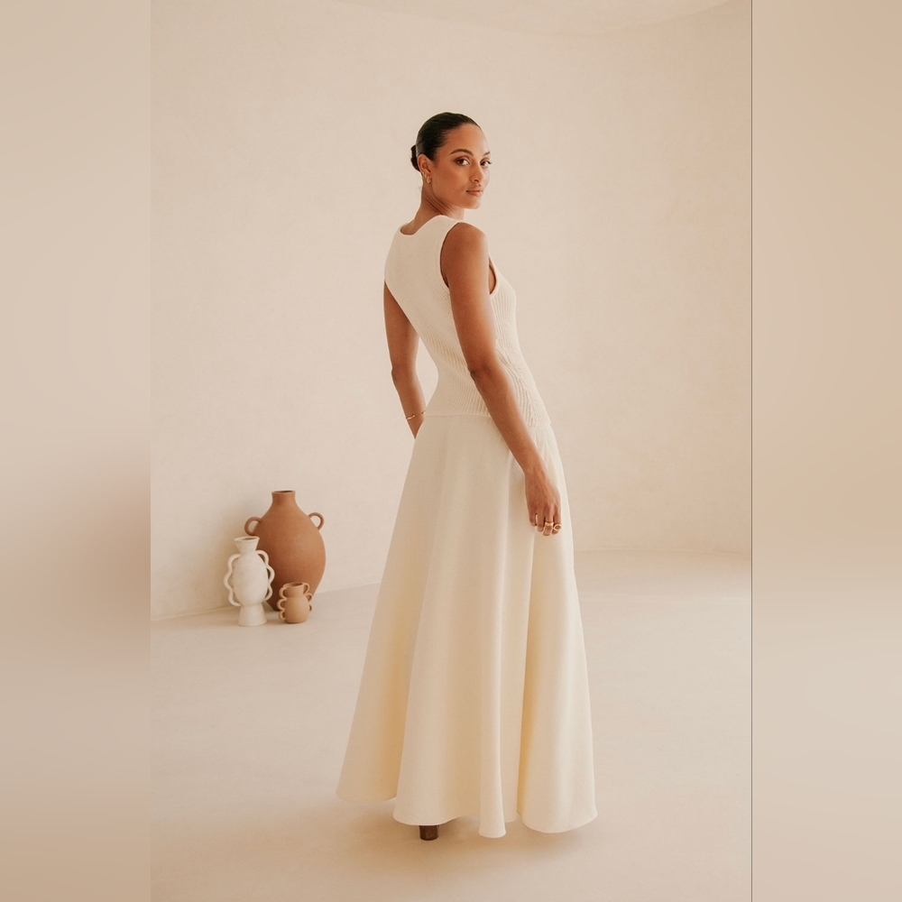 Sabo Skirt Cream Maxi Dress - Picture 4 of 12